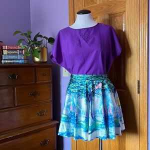 ALICE IN WONDERLAND 🌟 Cheshire Cat Skater skirt, flare twirl stretchy Disney